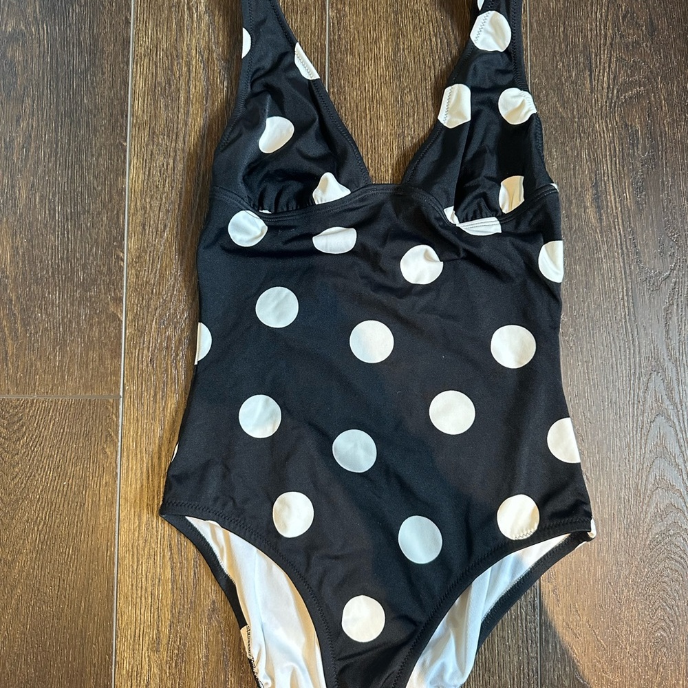 J. Crew Retro Polka Dot One Piece Swimsuit